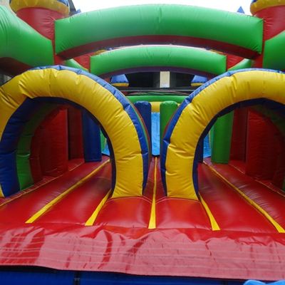 Portátil 68ft inflables saltador castillo obstáculo para niños y adultos con soplador