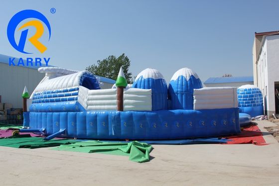 Disfrute de la diversión en el agua interior con tobogán de agua inflable para 5-10 pasajeros y piscina redonda grande