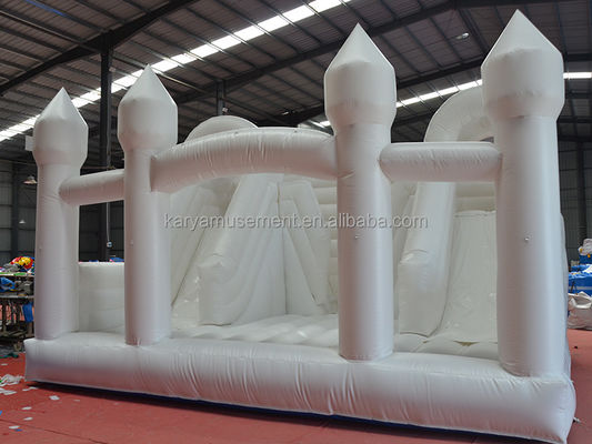 Deslizamiento interior niño blanco casa de rebote para la fiesta de la boda inflables castillo de rebote combo