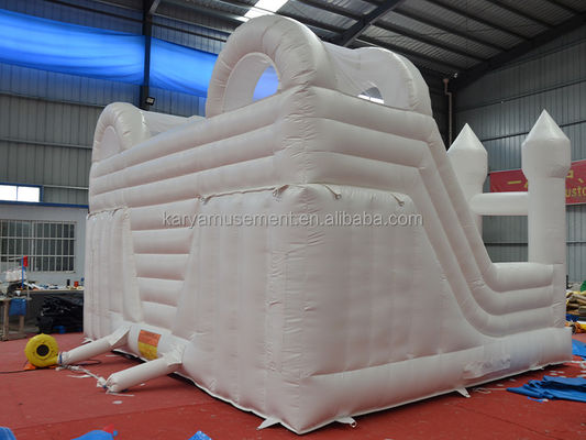 Deslizamiento interior niño blanco casa de rebote para la fiesta de la boda inflables castillo de rebote combo