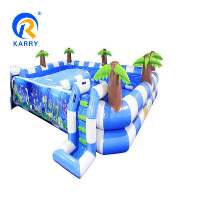 14 Años de edad PVC inflables por encima del suelo Easy Set Piscina con casa de tobogán de rebote
