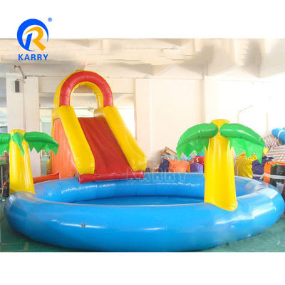 14 Años de edad PVC inflables por encima del suelo Easy Set Piscina con casa de tobogán de rebote