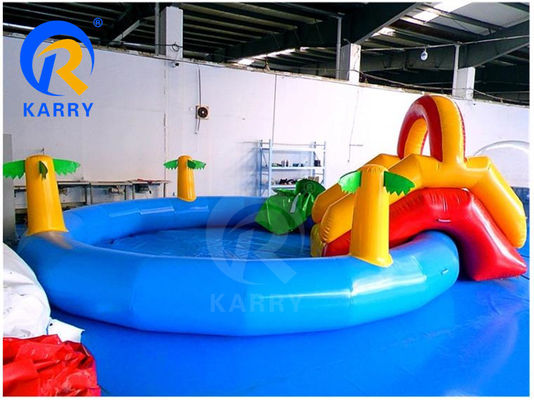 14 Años de edad PVC inflables por encima del suelo Easy Set Piscina con casa de tobogán de rebote
