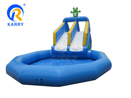 14 Años de edad PVC inflables por encima del suelo Easy Set Piscina con casa de tobogán de rebote
