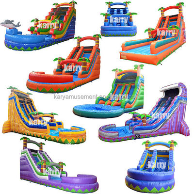 Tamaño personalizado Deslizador de palma de agua inflable con niños Jugar piscina Salto Deslizadores de agua PVC mejor