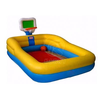 Piscina inflable de patio trasero con piscina para niños de PVC de 0.9 mm y gancho de baloncesto
