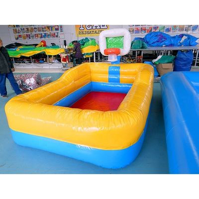 Piscina inflable de patio trasero con piscina para niños de PVC de 0.9 mm y gancho de baloncesto