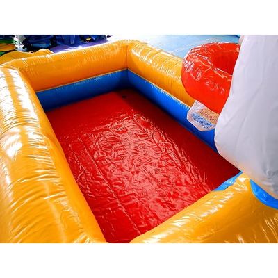Piscina inflable de patio trasero con piscina para niños de PVC de 0.9 mm y gancho de baloncesto