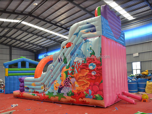 Equipo de reparación de sopladores Bolsa de paquete incluida 9x4.5m tobogán inflable para la fiesta de niños