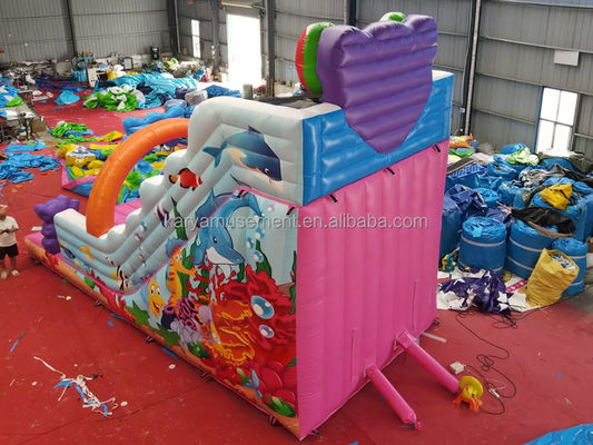Equipo de reparación de sopladores Bolsa de paquete incluida 9x4.5m tobogán inflable para la fiesta de niños