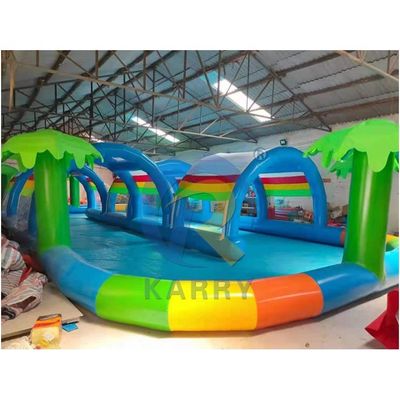Niños y adultos piscina de agua de tienda inflable con cubierta solar hecha de material de PVC