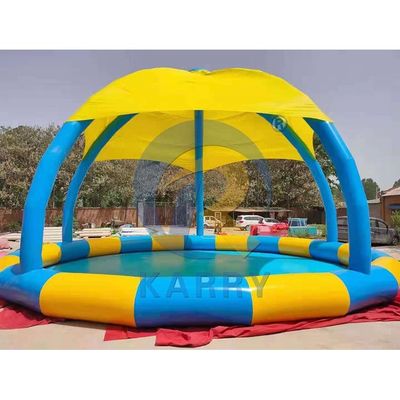 Niños y adultos piscina de agua de tienda inflable con cubierta solar hecha de material de PVC