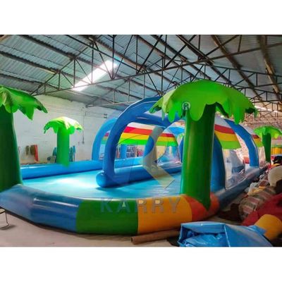 Niños y adultos piscina de agua de tienda inflable con cubierta solar hecha de material de PVC