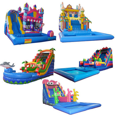 Slide de agua inflable con piscina para niños y capacidad máxima de 100-500 kg