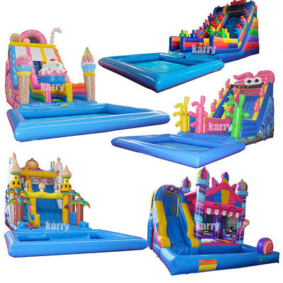 Slide de agua inflable con piscina para niños y capacidad máxima de 100-500 kg