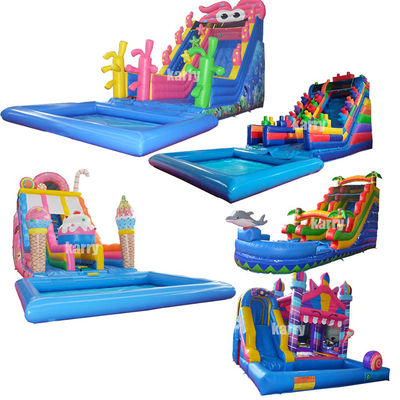 Slide de agua inflable con piscina para niños y capacidad máxima de 100-500 kg