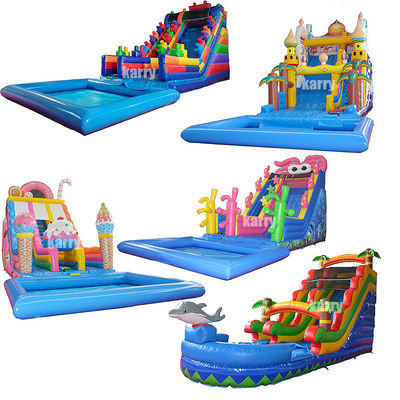 Slide de agua inflable con piscina para niños y capacidad máxima de 100-500 kg
