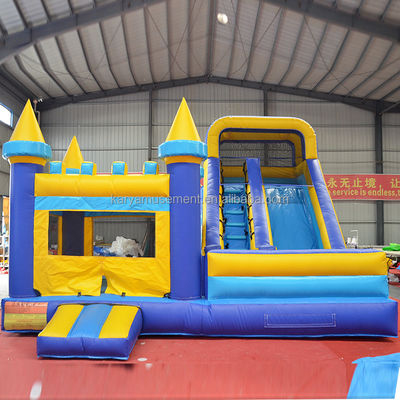 Color personalizado de los inflables de los niños de salpicadero con soplador y deslizador de grado comercial