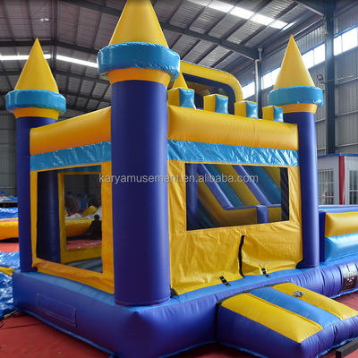 Color personalizado de los inflables de los niños de salpicadero con soplador y deslizador de grado comercial