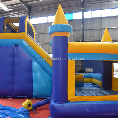 Color personalizado de los inflables de los niños de salpicadero con soplador y deslizador de grado comercial