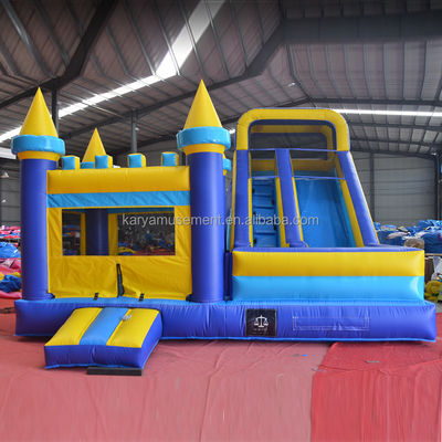 Color personalizado de los inflables de los niños de salpicadero con soplador y deslizador de grado comercial