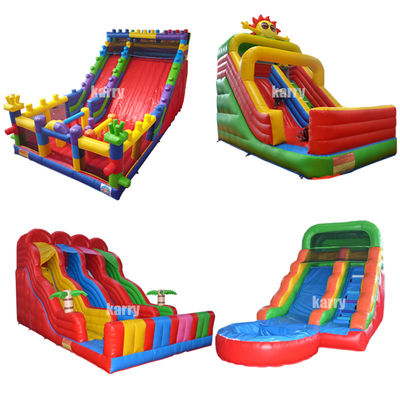Deslizador de bloques de construcción de color personalizado Deslizador de salto húmedo y seco inflable para diversión al aire libre