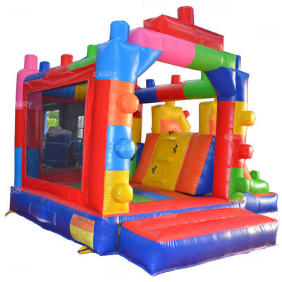 Personalizar Acceptado MiNi Bounce House Bloque de construcción castillo inflable con tobogán