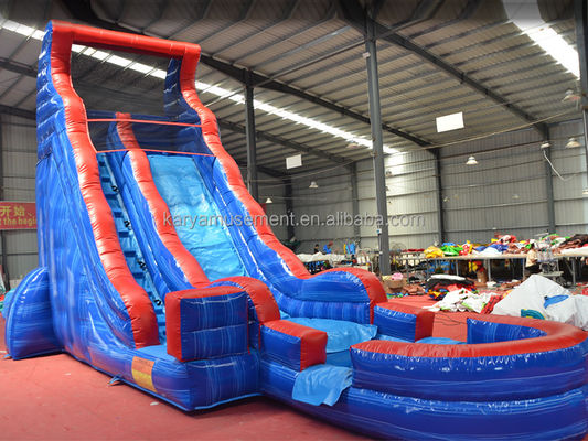 Juguetes acuáticos inflables comerciales 9x3m o parque acuático de tamaño personalizado con piscina y toboganes