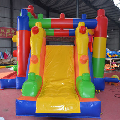 Personalizar Acceptado MiNi Bounce House Bloque de construcción castillo inflable con tobogán