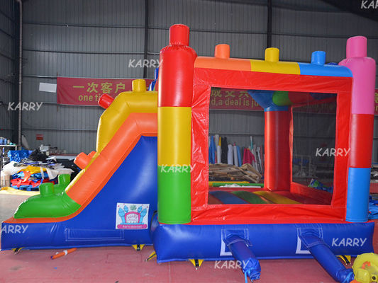 Personalizar Acceptado MiNi Bounce House Bloque de construcción castillo inflable con tobogán