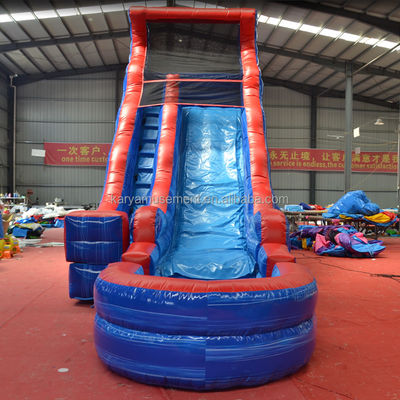 Juguetes acuáticos inflables comerciales 9x3m o parque acuático de tamaño personalizado con piscina y toboganes