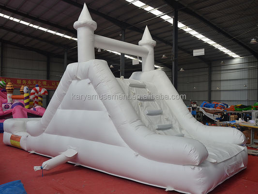 Slide de castillo inflable de combinación de gas White Slide con soplador C / E o U / L estándar