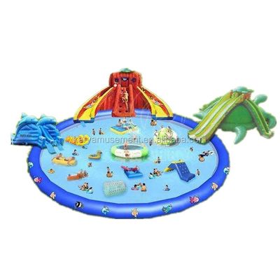 Diseño de toboganes de agua inflables duraderos y piscina para el entretenimiento de los niños