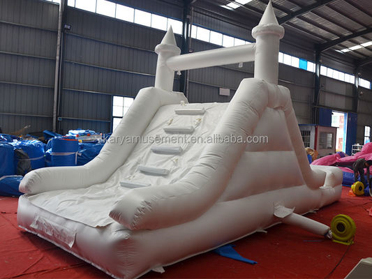 Slide de castillo inflable de combinación de gas White Slide con soplador C / E o U / L estándar