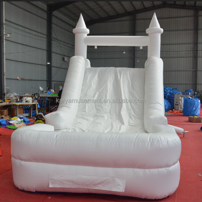 Slide de castillo inflable de combinación de gas White Slide con soplador C / E o U / L estándar