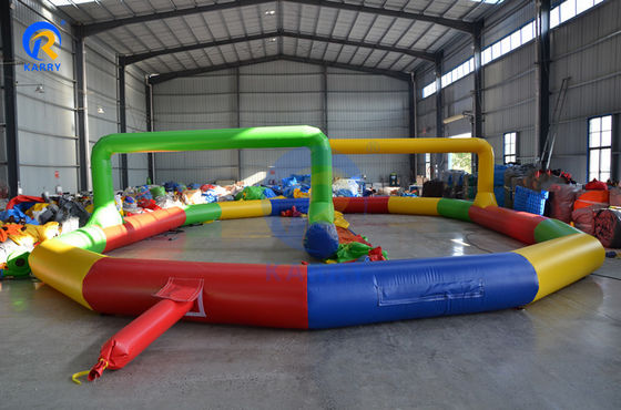 Juegos al aire libre Comercial Inflatable Sport Zorb Ball Go Kart Track para niños y adultos