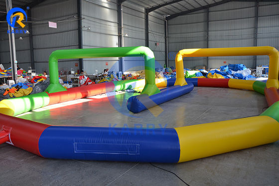 Juegos al aire libre Comercial Inflatable Sport Zorb Ball Go Kart Track para niños y adultos