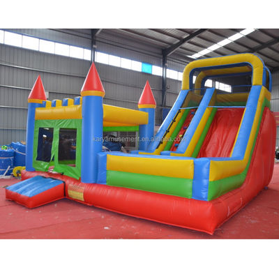 Características PORTABLE PVC Rojo N Azul Castillo inflable con piscina N Slide Bouncer House