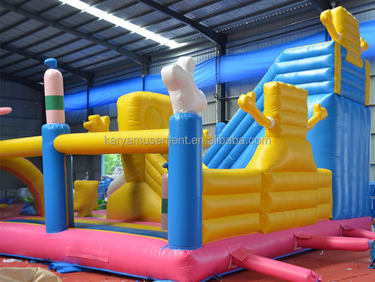 Trampolín inflables para niños con certificación CE/EN71/EN14960 y castillo Bob Esponja
