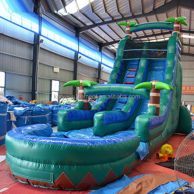 29 pies de salto tropical tobogán acuático piscina patio comercial tobogán acuático de palma grande con piscina