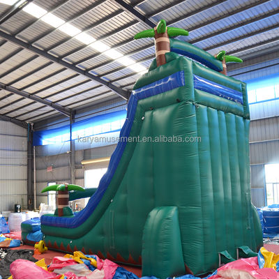 29 pies de salto tropical tobogán acuático piscina patio comercial tobogán acuático de palma grande con piscina