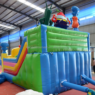 Color personalizado inflables Parque Bob Esponja tema castillo de salto para adultos fiesta ciudad divertida