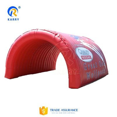Gran tienda de campaña inflables gigante roja tienda de campaña inflables con cúpula con material resistente a la intemperie