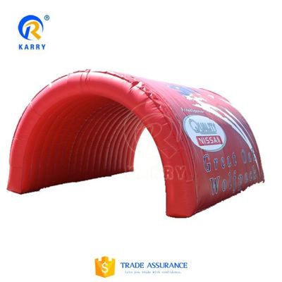 Gran tienda de campaña inflables gigante roja tienda de campaña inflables con cúpula con material resistente a la intemperie
