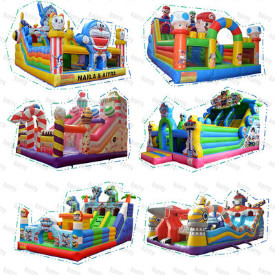 Unisex Water Fun 2024 Parque acuático inflable personalizado con tobogán portátil y castillo