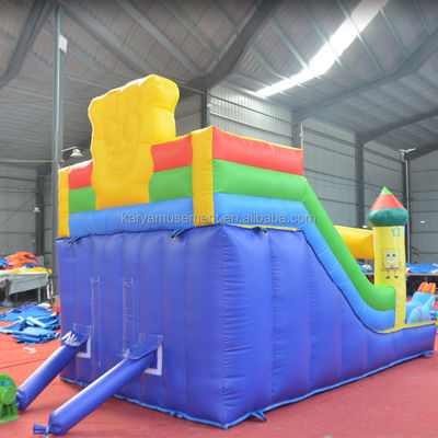 Comercial Inflatable Deslizamiento y tobogán para niños Muy bueno PVC Esponja-Bob SquarePants tobogán