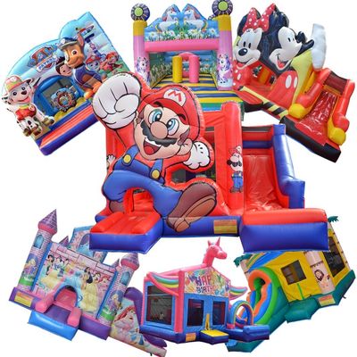 Commercial Grade PVC Niño Inflatable Casa de salto trasero Salto Castillo Slide Combo
