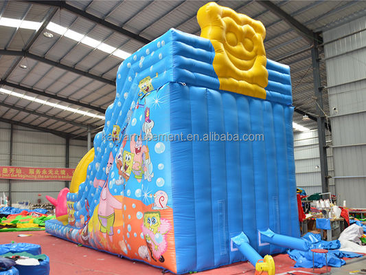 29ft Bob esponja ancho deslizamiento para niños y adultos PVC comercial de interior inflable