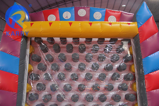 Logotipo personalizado Impreso Juego de Carnaval Plinko Inflable con material de PVC de mar personalizado