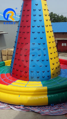 Unisex Juegos deportivos interactivos al aire libre Torre de escalada de roca inflable con soplador